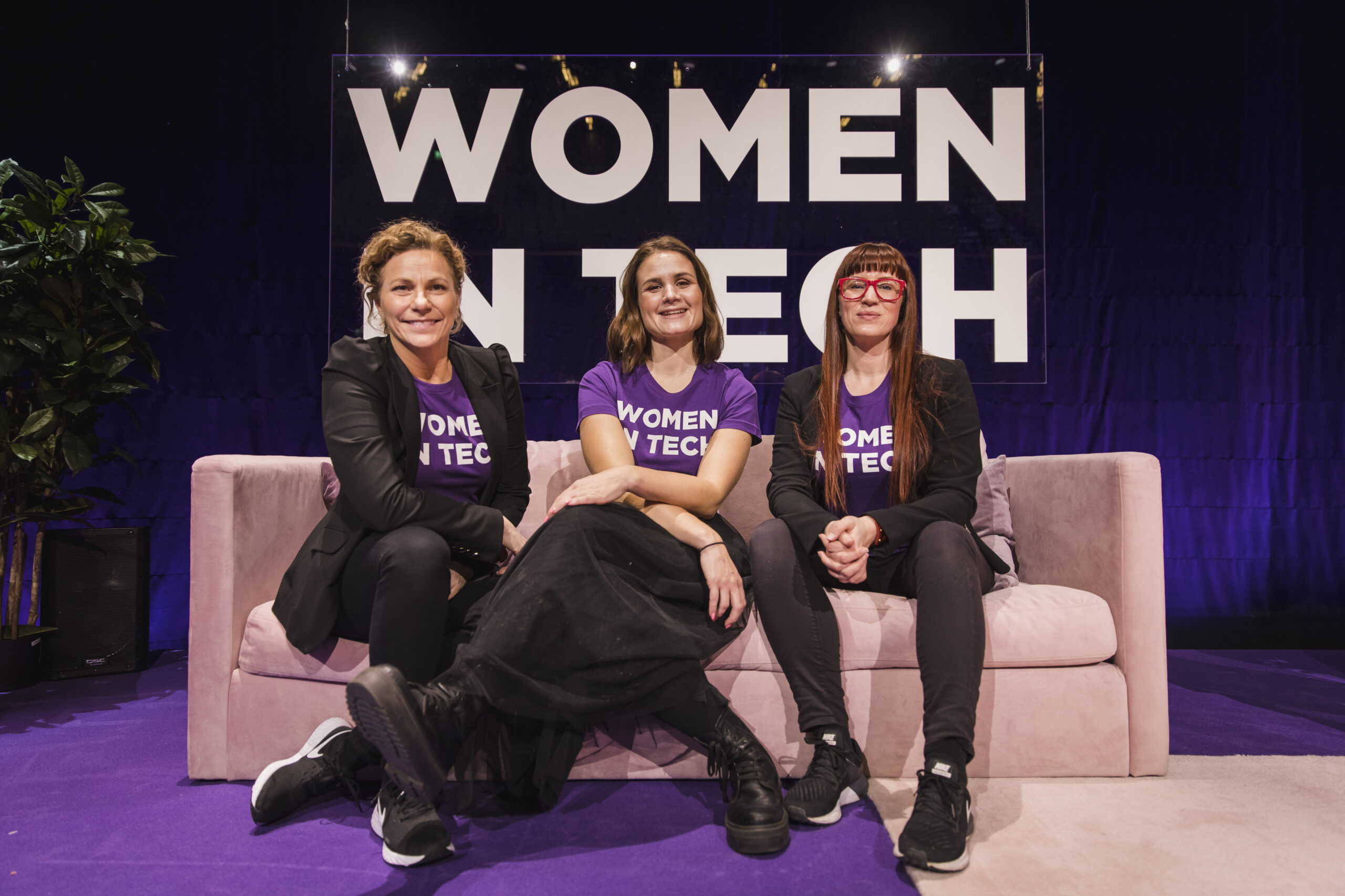 Åsa Johansen, Paulina Modlitba and Elin Eriksson at the #WITsthlm2020 conference. FOTO: Hilda Arneback